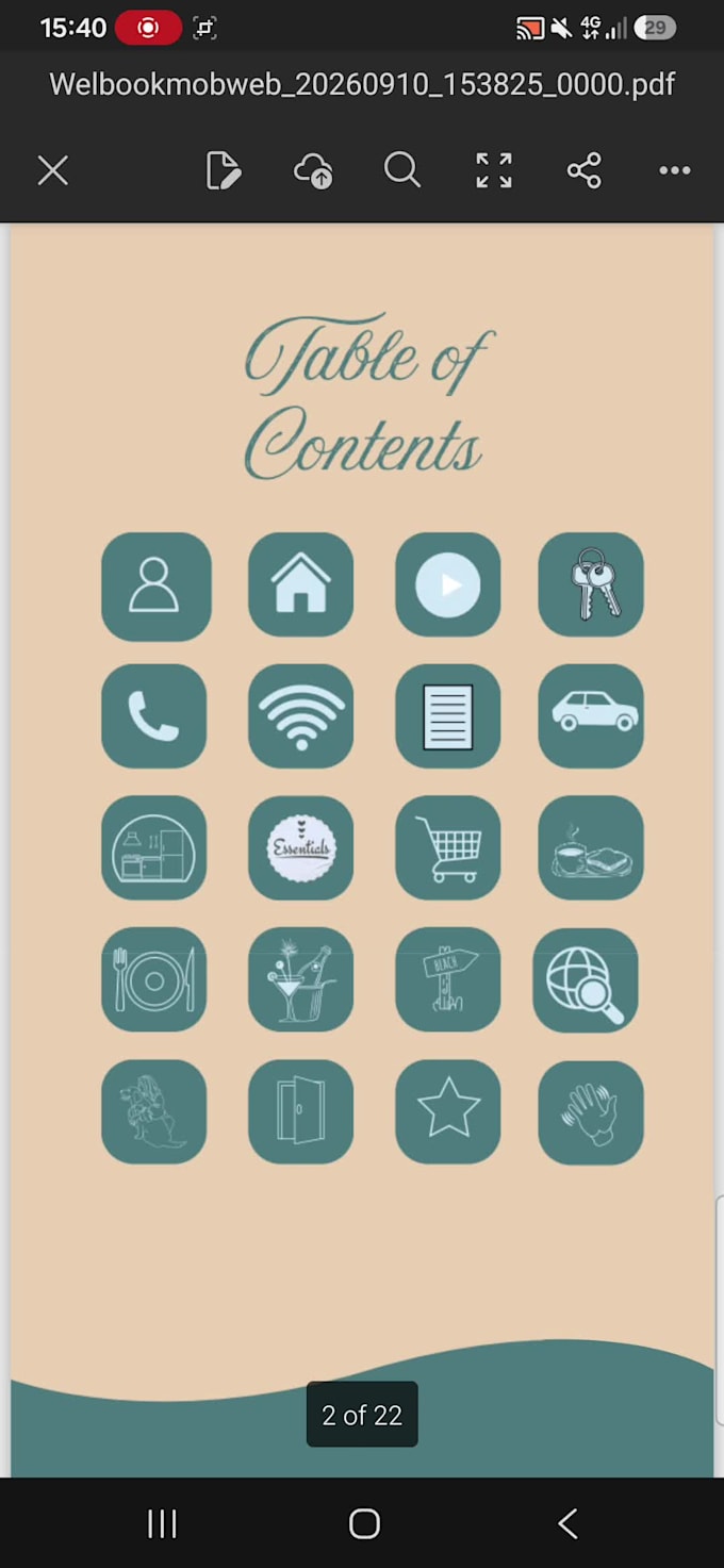 design an interactive airbnb or vacation rental welcome book in canva