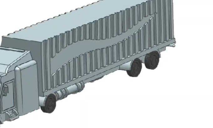 3d toy truck model created from few reference dimensions