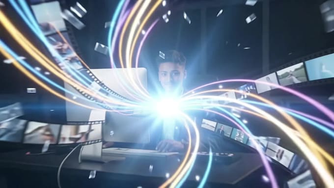 create a cinematic 3d logo animation video