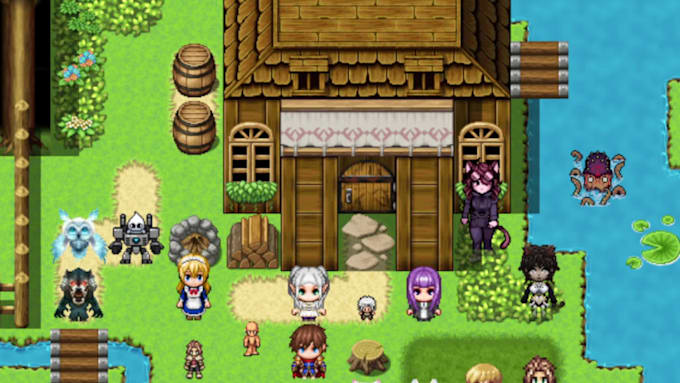 make character sprites in rpg maker mv mz or custom style