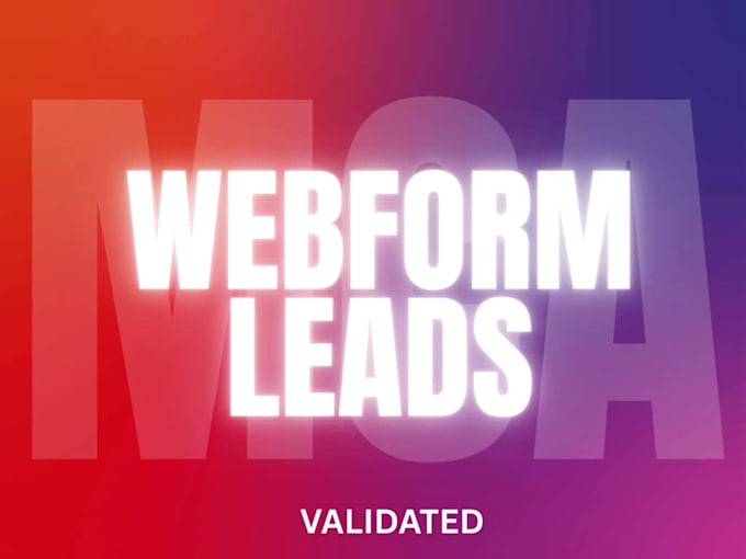 provide mca webform leads