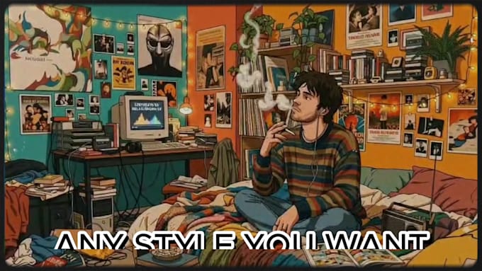 professionally create lofi animated videos and  music