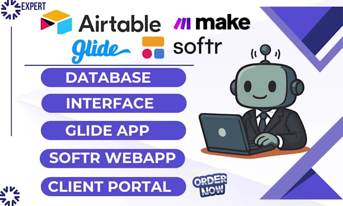 be your airtable, automation, database, glide, mobile app,  softr expert