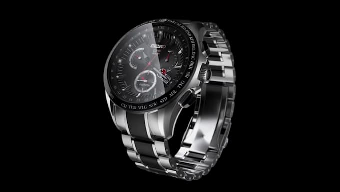 realistic 3d watch animation and product rendering, 3d watch rendering