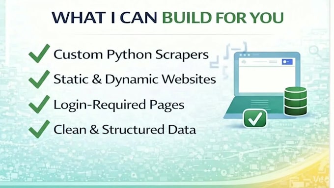 build custom python web scrapers for clean data extraction