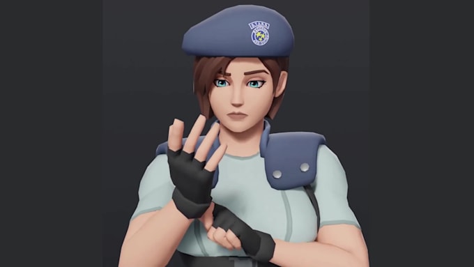 model rig animate 3d low poly character for game asset, animation and others