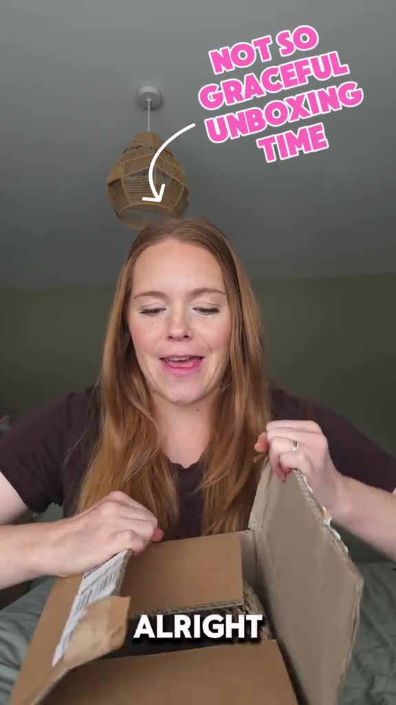 create a female ugc unboxing video