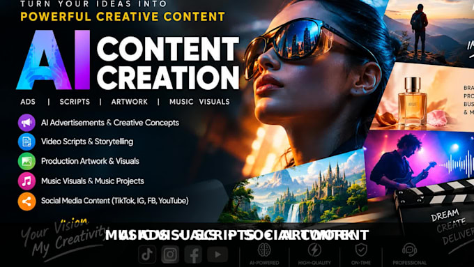 make ai video ads script creators production art creation music video promotion
