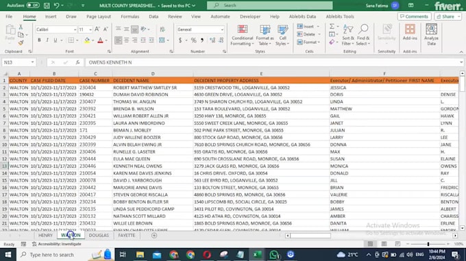 organize and merge excel or CSV data