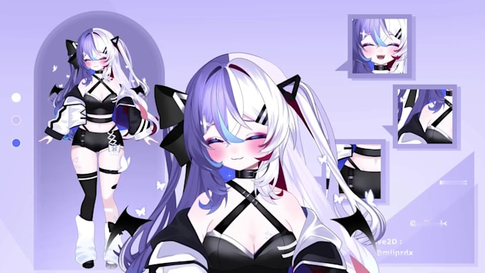 draw and rig live2d model, vtuber model, 2d vtuber model, live2d rigging