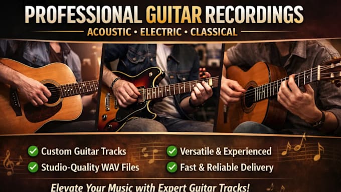 record pro electric and classical guitar for your song