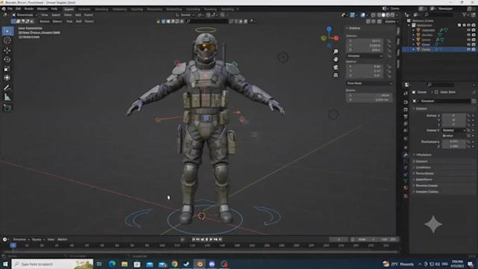 create custom low poly 3d characters for games and animation