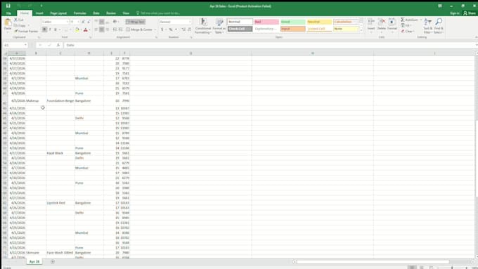 clean format and organise your excel data