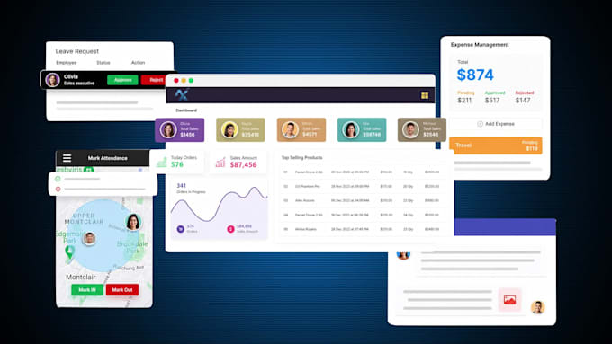 build a custom employee attendance and task management app