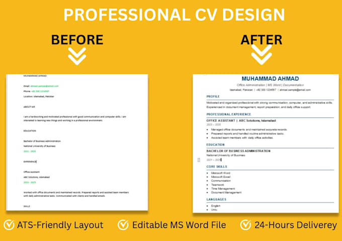 format and edit your ms word document professionally