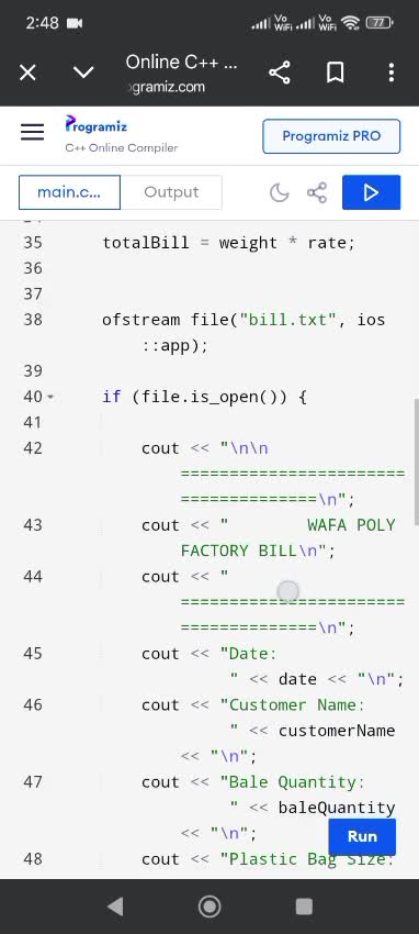 write cpp programs and fix errors