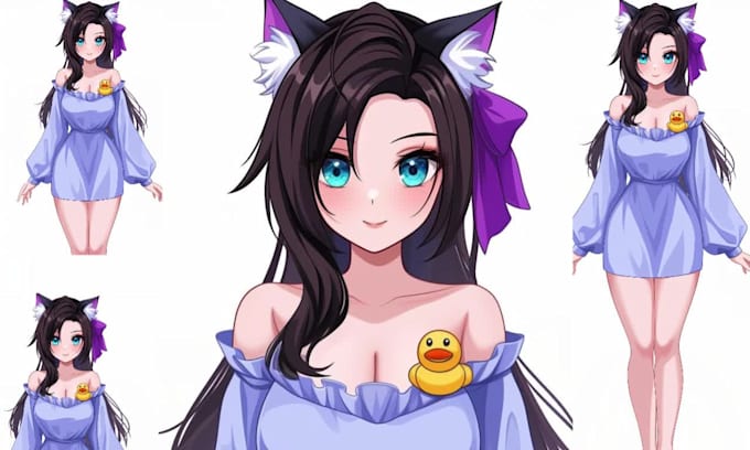 live2d rigging vtuber studio for 2d vtuber model,and vtuber commission