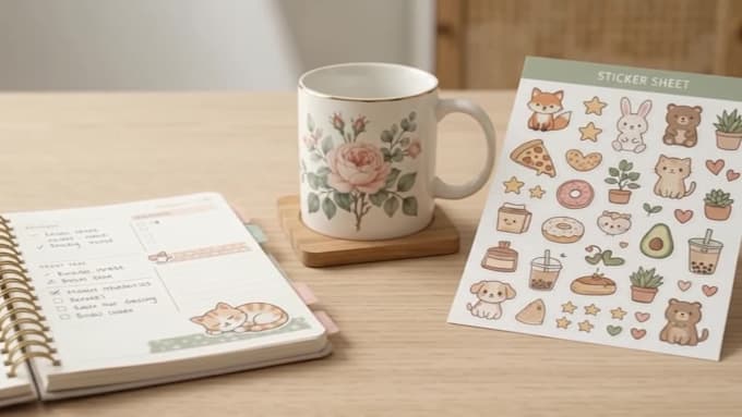 custom clipart illustrations for pod, stickers, and etsy