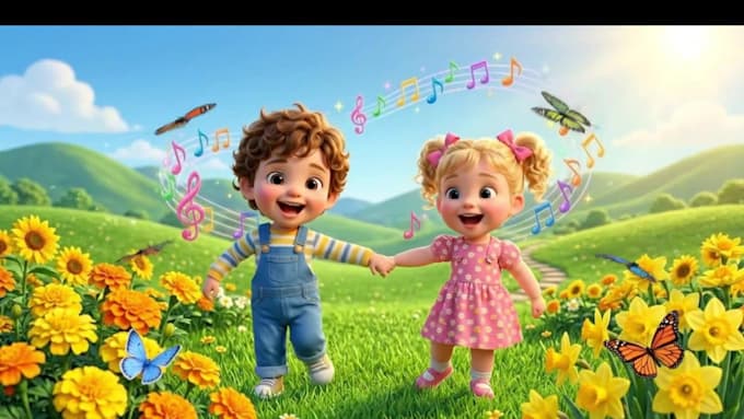 do youtube kids video 3d ai animation nursery rhymes educational cartoon video