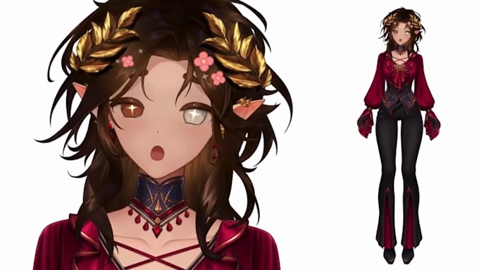 draw and design 2d vtuber model anime avatar character design 3d vtuber model