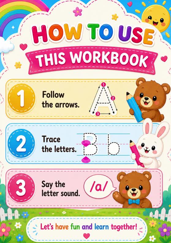 design printable preschool and kindergarten workbook