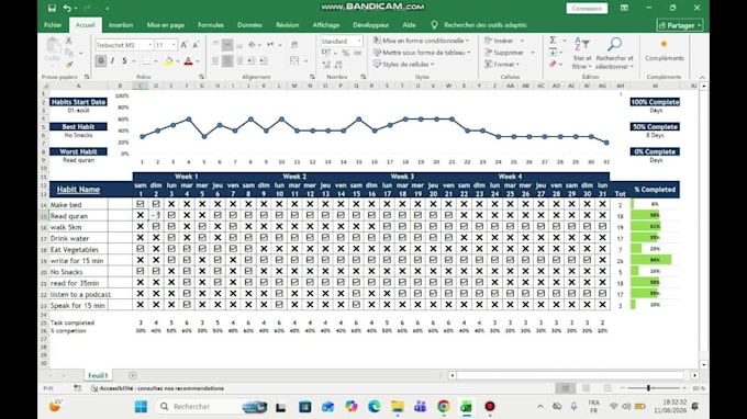 create a custom excel habit tracker and productivity planner