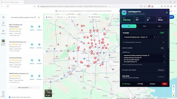 setup google map scraper
