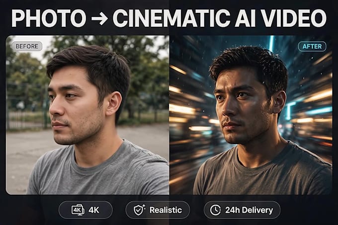 animate your photo into a realistic ai cinematic video