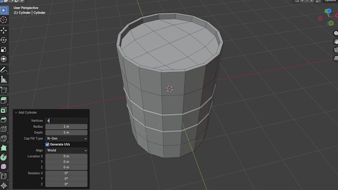 create low poly game assets and props in blender