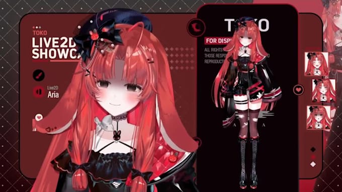 custom vtuber model live2d vtuber model vtuber rigging 2d vtuber for streaming