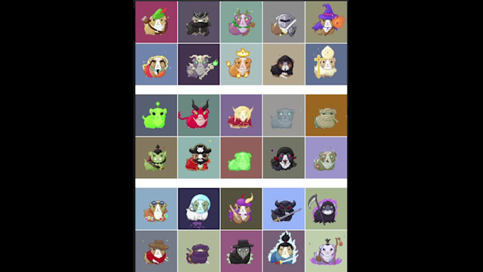 create 2d pixel art characters for your projects