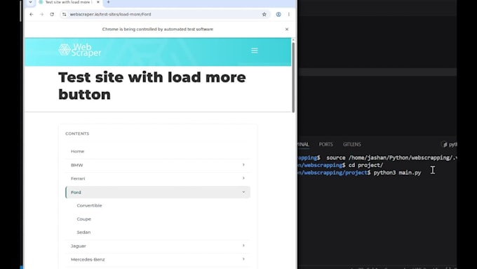 build a web scraper using selenium and beautifulsoup which can store data in CSV
