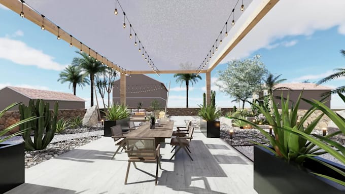 do modern xeriscape yard design