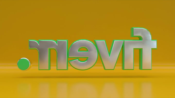 3d  logo rotating animation spin loop