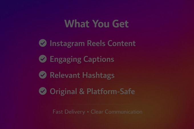 crate instagram reels with caption and hashtag