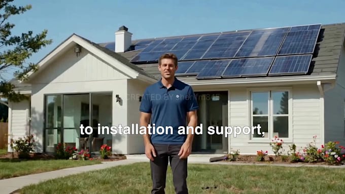 do professional solar panel energy or power promo video