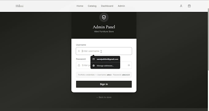 design and develop a custom full stack web application