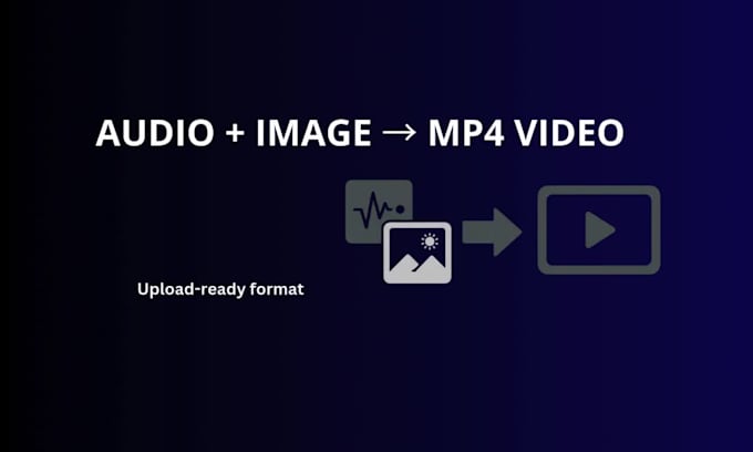 convert your audio and image into a mp4 video for upload