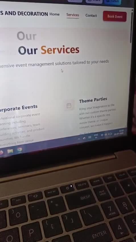 making and designing an website