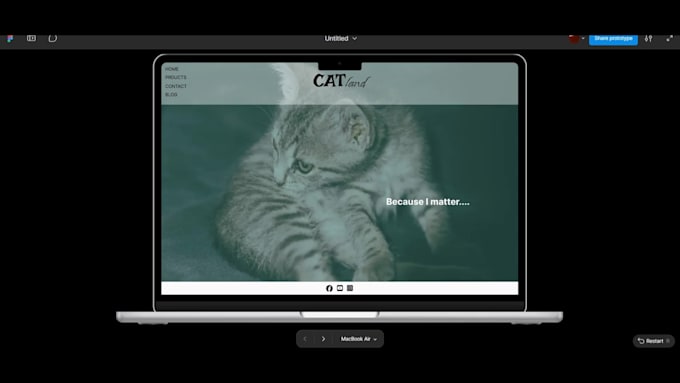create a web site design in figma
