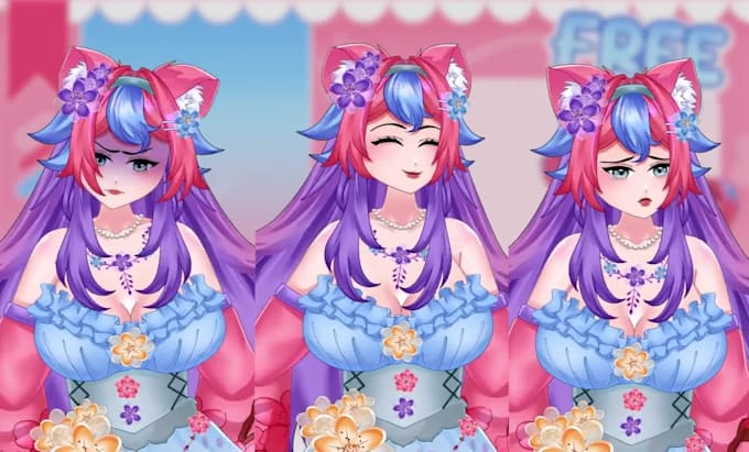 design a custom live2d vtuber model with vtube studio rigging