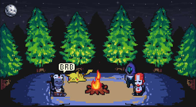 create pixel art backgrounds for games and streams