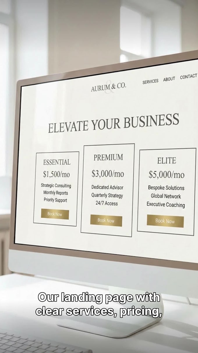 build a professional website with online booking autoreply