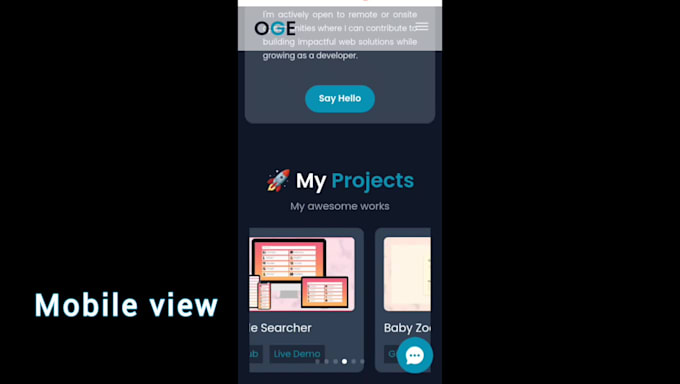 build a modern responsive portfolio website using react and tailwindcss