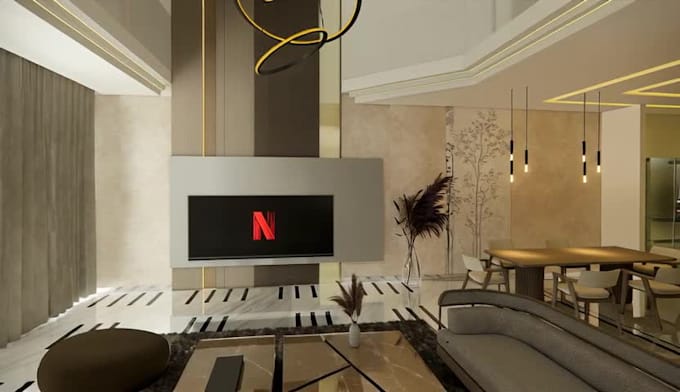 3d modelling, interior design and realistic 3d rendering