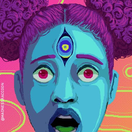 draw a unique psychedelic trippy illustration for you