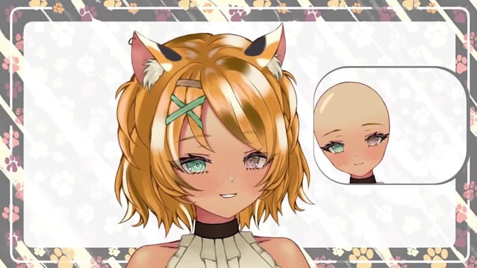 create custom anime vtuber model with professional live2d rigging vroid