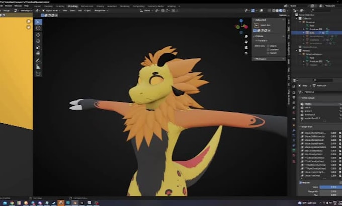 do custom 3d furry vrchat avatar, fursona, anthro character, pc quest, rigging