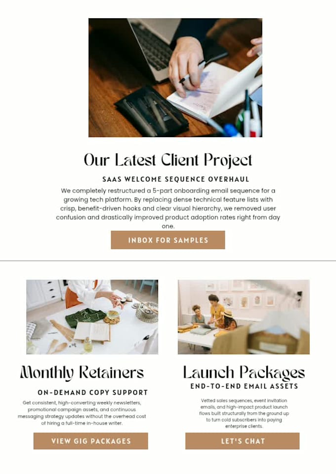 write high converting b2b email copy and newsletters