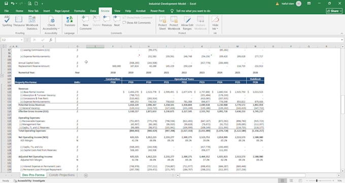 build a real estate financial model for acquisition or development